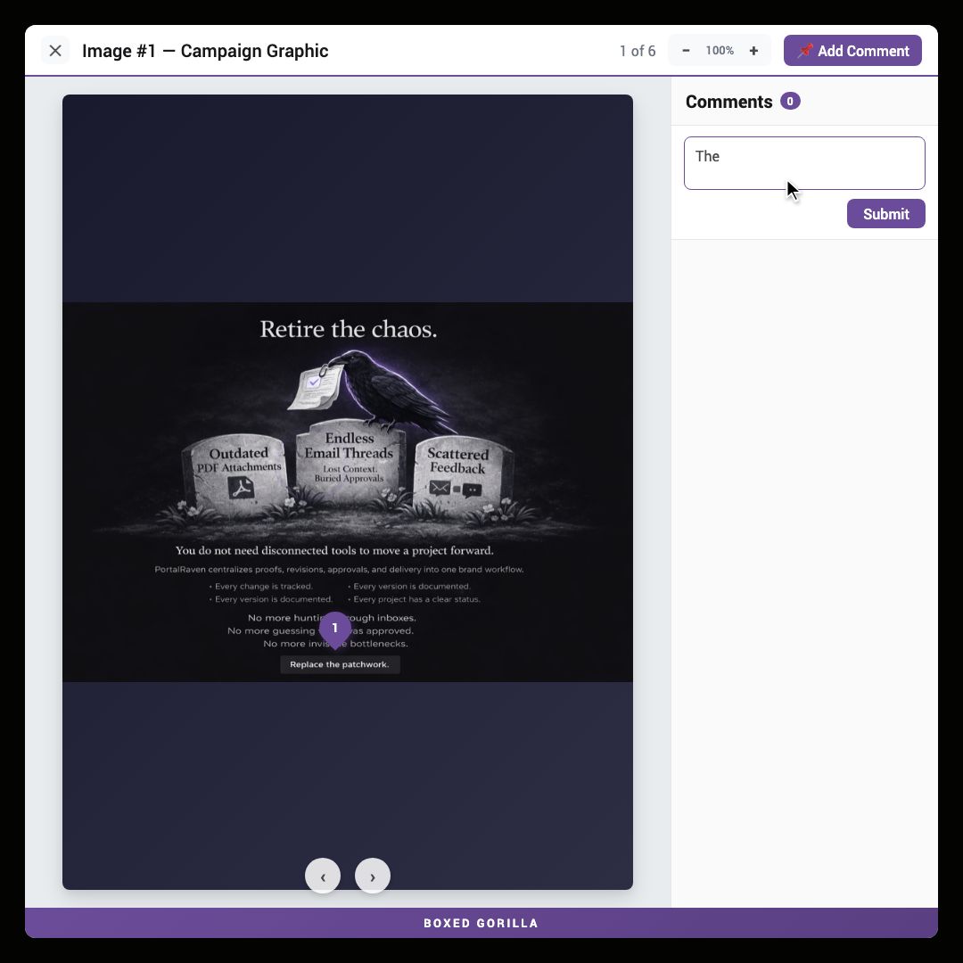 Gallery demo: image markup and client selection workflow
